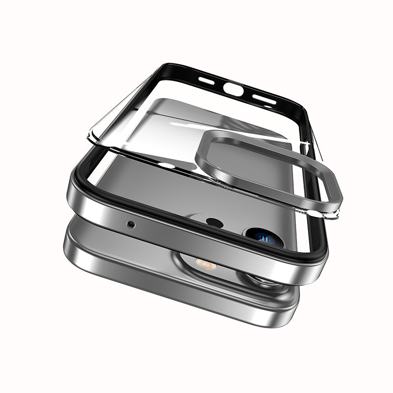 Luxury 2-in-1 Clear Acrylic iPhone Case - Ultra-Thin Aluminum Metal Lens Frame, Alloy Bumper, Design | Case for iPhone