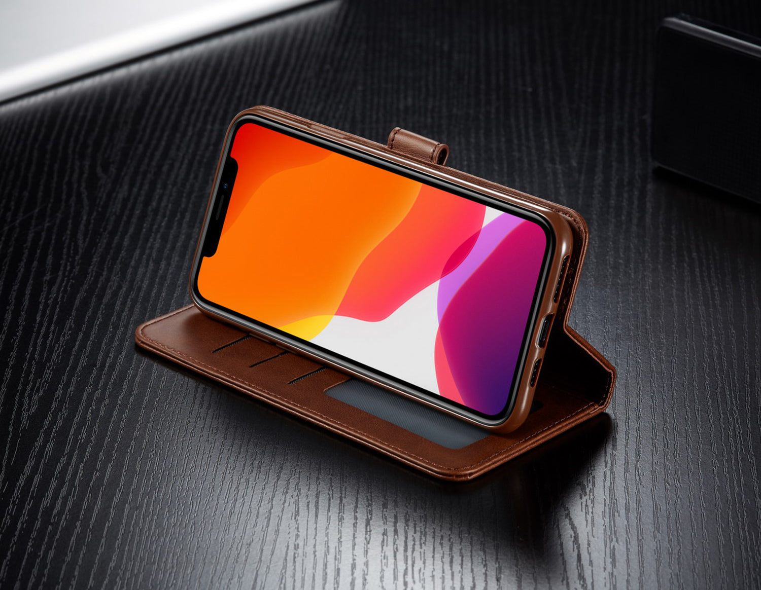 Luxury Leather Wallet iPhone Case – Flip Cover with Card Slot, Magnetic Closure, and Premium Protection for iPhone Models