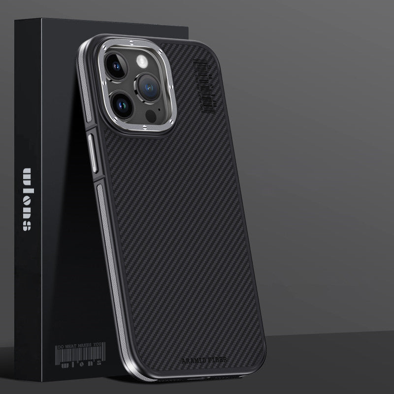 Premium 100% Aramid Fiber Kevlar iPhone Case – 600D Lightweight Compatible Ultra-Thin Protective Cover for iPhone Models