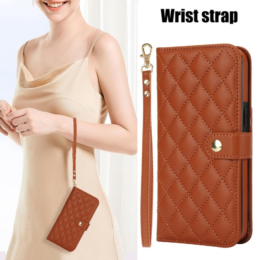 RFID Blocking Wallet Crossbody Flip iPhone Case – Card Slot Holder, PU Leather, Secure Protection for iPhone Models