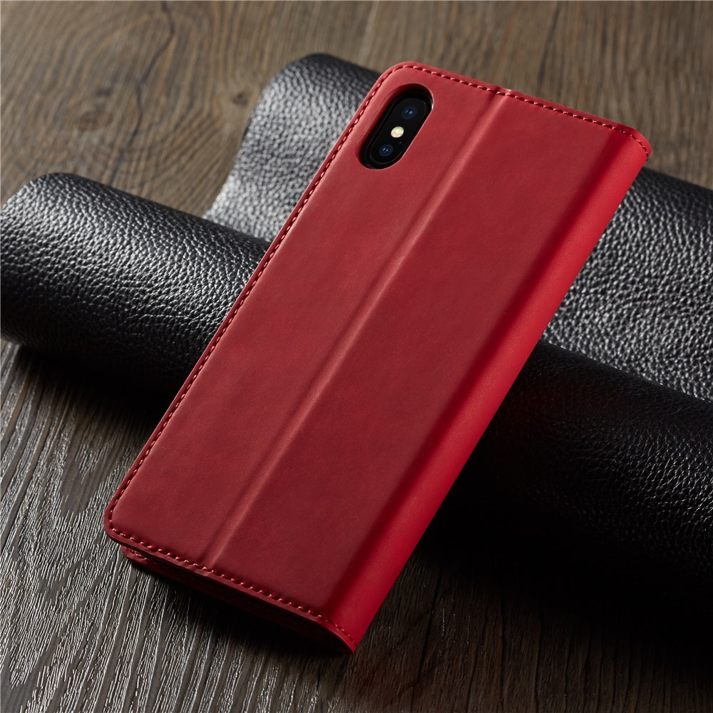 Thin Suede Leather Wallet iPhone Case – Flip Cover with Strong Magnet, Card Holder, and Premium Protection for iPhone Models