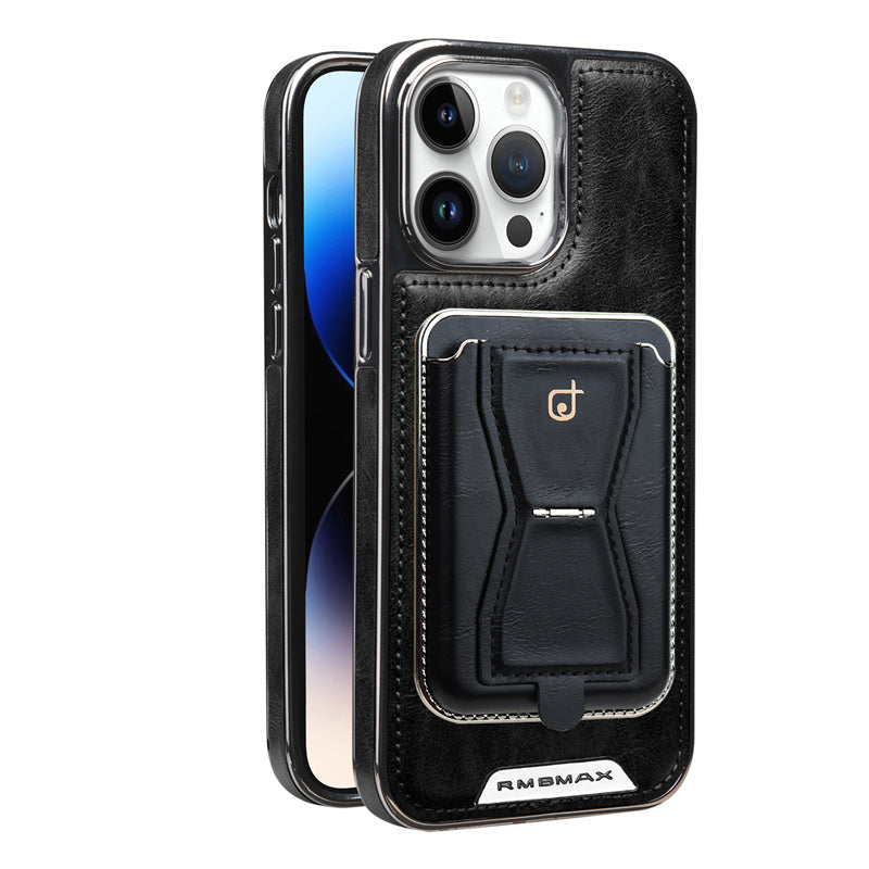 Luxury Leather Wallet Stand iPhone Case – Card Holder, Premium Protection, Durable Flip Cover, and Stylish Design for iPhone Models