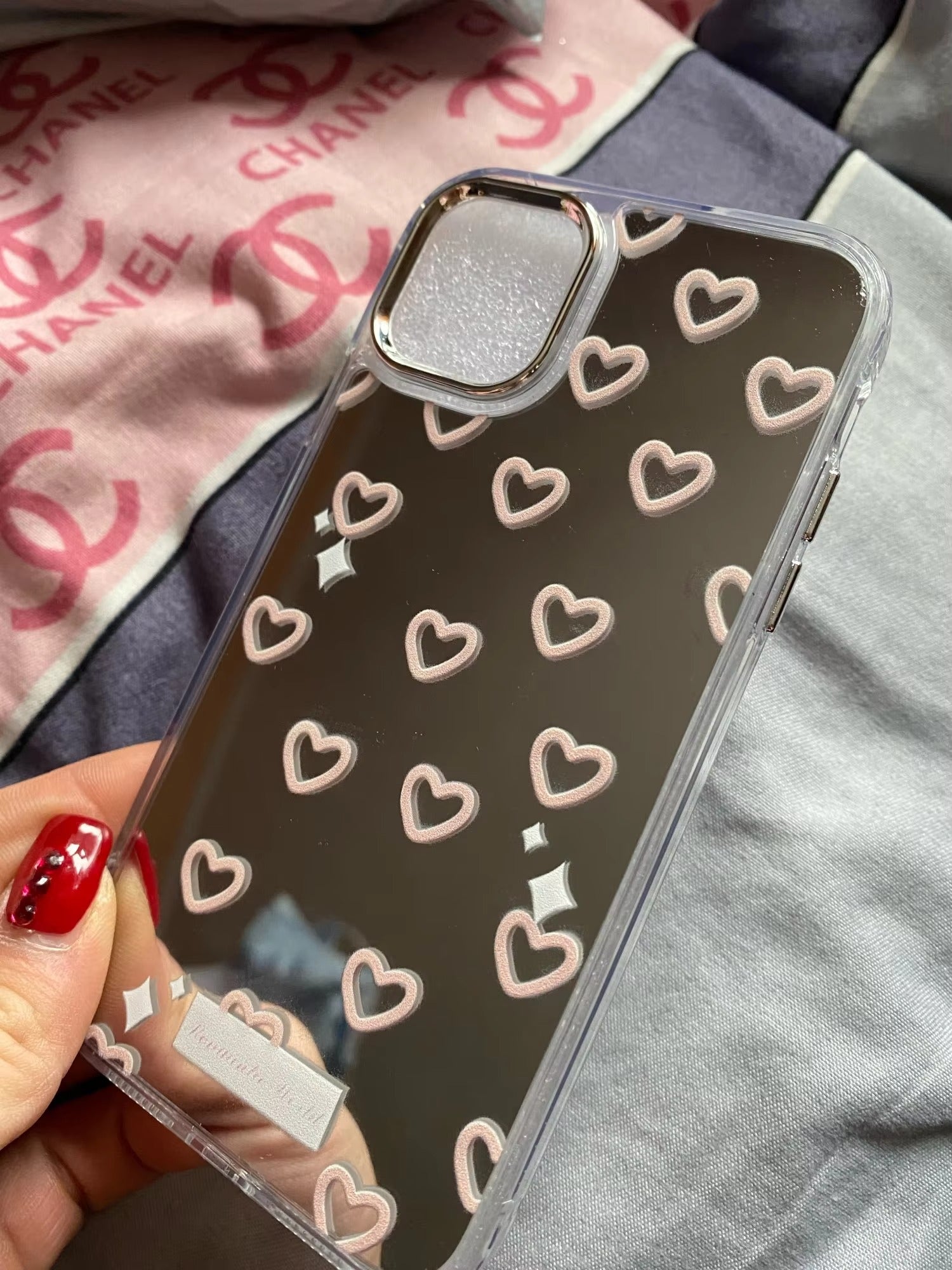 Luxury Apple iPhone Case, MagSafe Compatible, Camera Lens and Screen Protection, Ultra Thin, Shockproof, Magnetic, Full All Around Protection, Heart Mirror Soft Cover