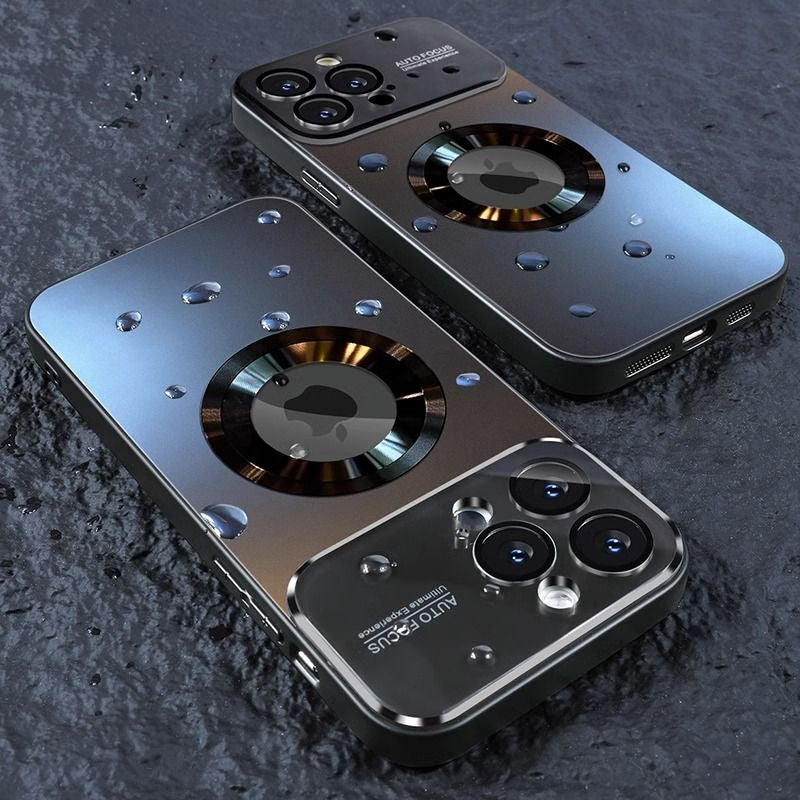 Luxury Magnetic iPhone Case - Matte Finish, MagSafe Compatible, Shockproof with Camera Lens Protection,