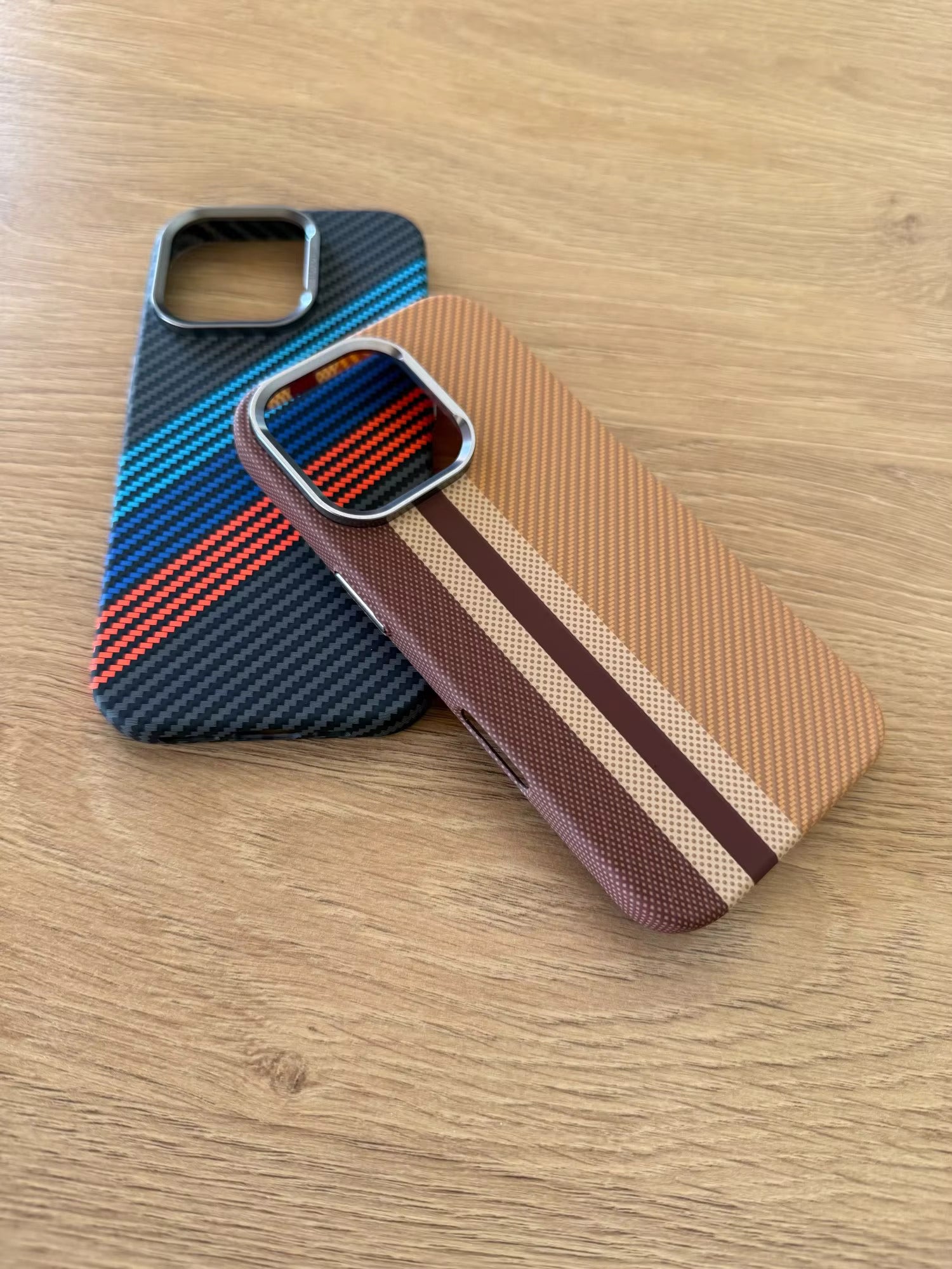 Hit Color Carbon Fiber Texture MagSafe iPhone Case – Wireless Charging Hard PC Cover with Relief Design for iPhone Models