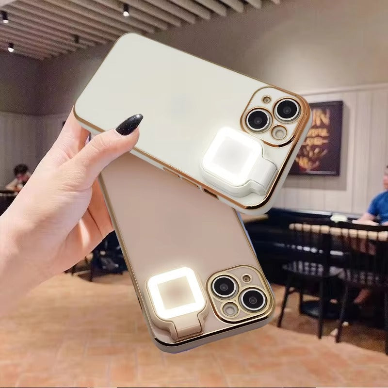 Premium Apple iPhone Case, MagSafe Compatible, Camera Lens and Screen Protection, Ultra Thin, Shockproof, Magnetic, Full All Around Protection, LED Selfie Ring Light Cover