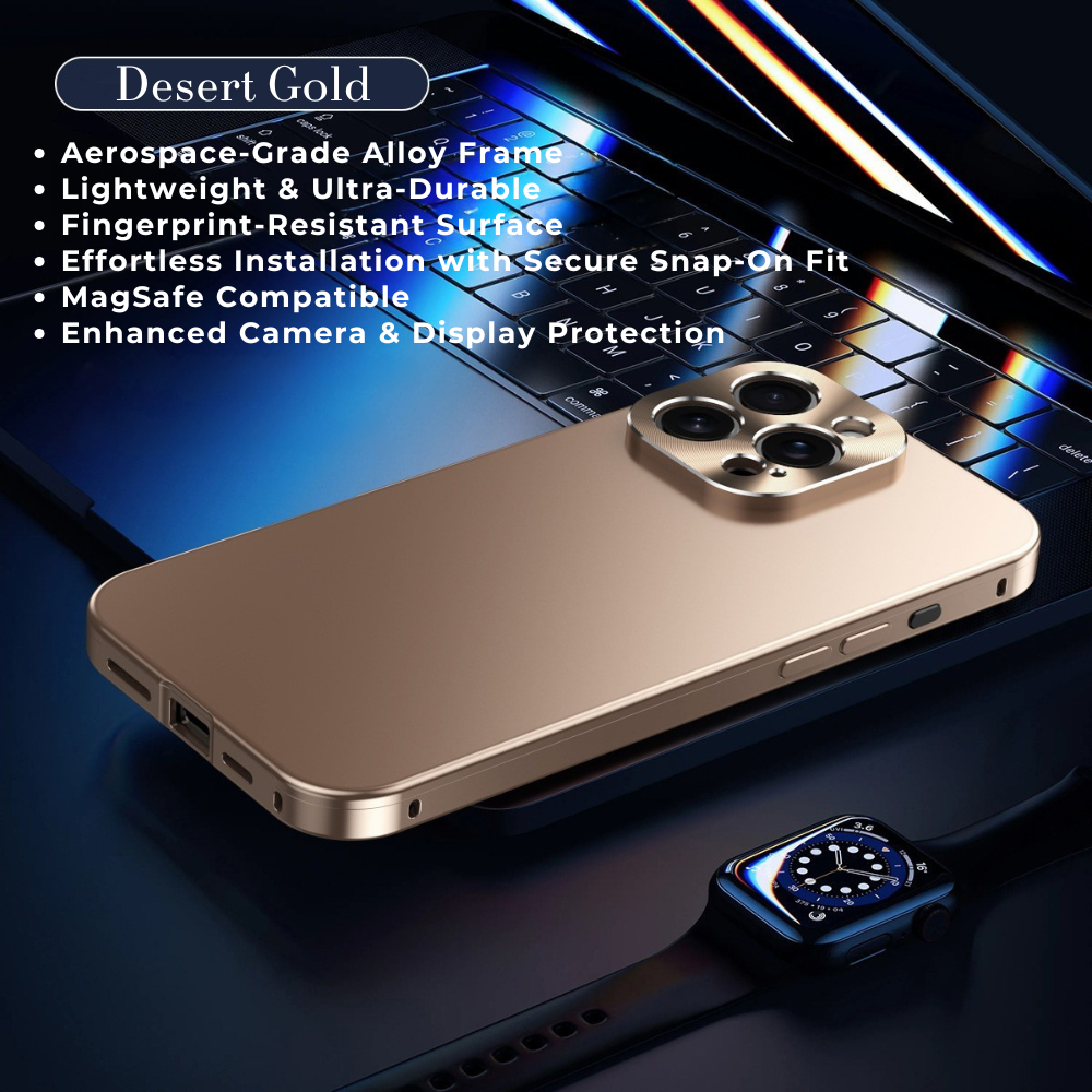 Luxury Shockproof Magnetic Phone Case - Slim Aluminum Frame with Full Lens Protection, Wireless Charging Compatible