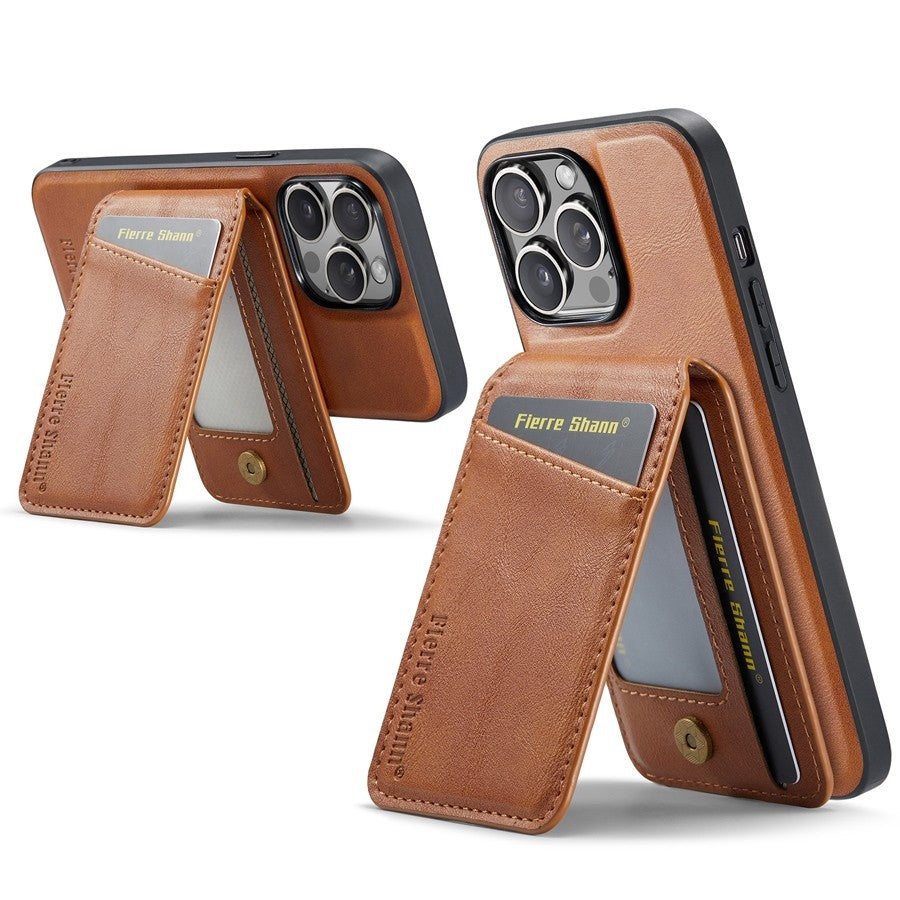Luxury 2-in-1 Detachable Wallet iPhone Case – Magnetic Card Holder, MagSafe Compatible, Shockproof Protection, Premium Leather Cover for iPhone Models