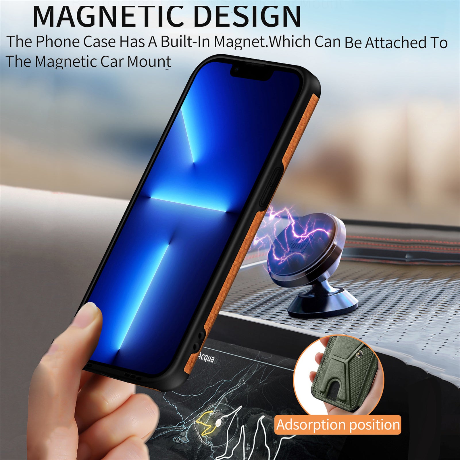 Carbon Fiber Wallet Flip iPhone Case – Premium Leather, Card Holder, Shockproof Protection Sleek & Durable Design for iPhone