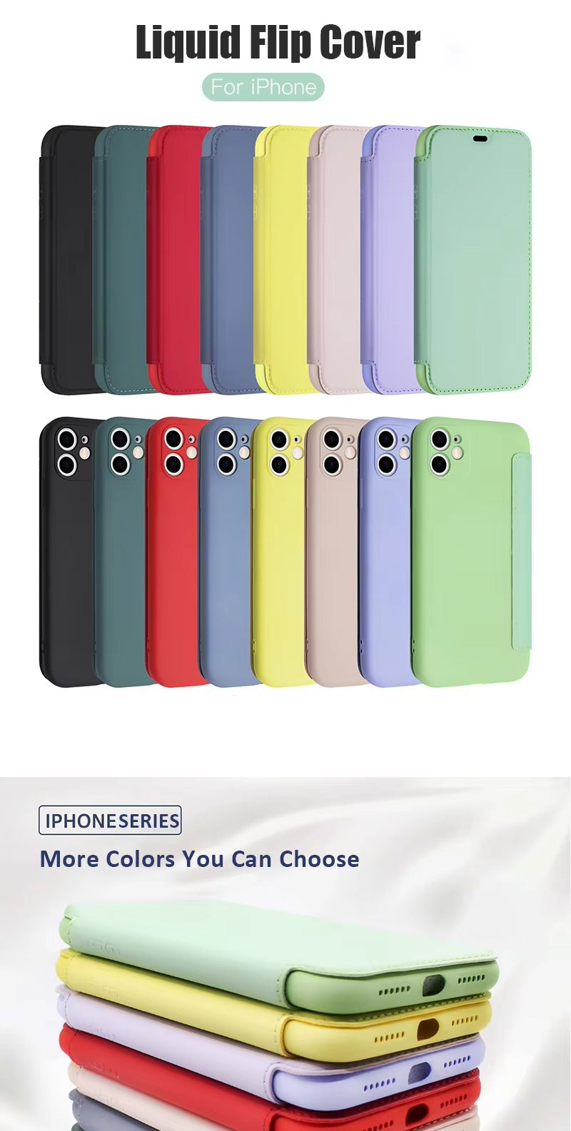 Luxury Apple iPhone Case, MagSafe Compatible, Camera Lens and Screen Protection, Ultra Thin, Shockproof, Magnetic, Full All Around Protection, Flip Silicone Card Cover