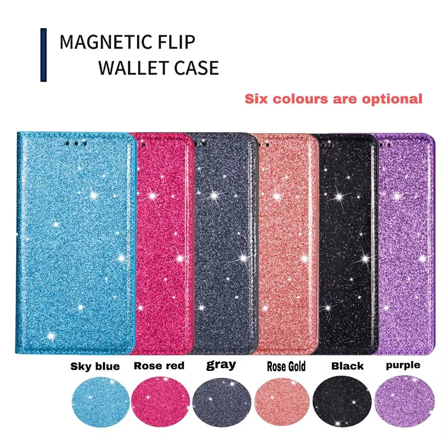 Luxury Apple iPhone Case, MagSafe Compatible, Camera Lens and Screen Protection, Ultra Thin, Shockproof, Magnetic, Full All Around Protection, Bling Wallet Leather Cover
