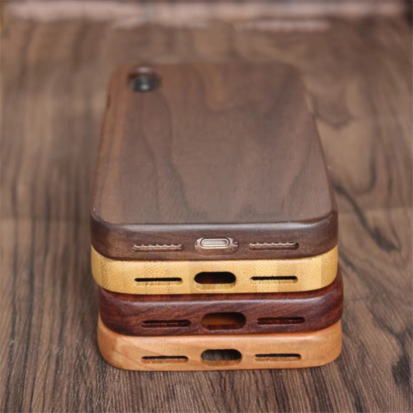 Luxury Apple iPhone Case, MagSafe Compatible, Camera Lens Protection, Screen Protection, Ultra Thin, Shockproof, Magnetic, Full All Around Protection, Wooden Back Cover