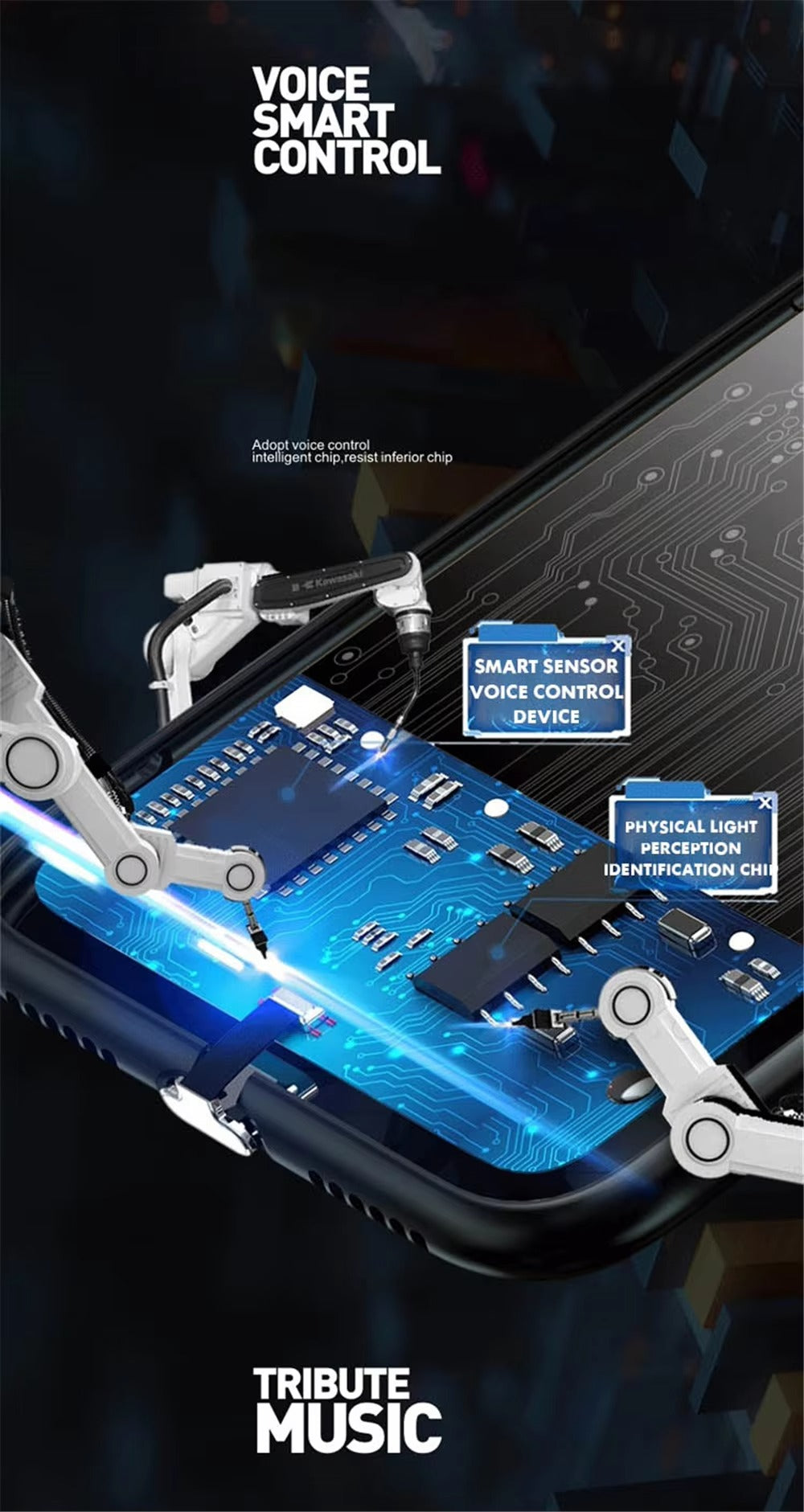Premium Apple iPhone Case, MagSafe Compatible, Camera Lens and Screen Protection, Ultra Thin, Shockproof, Magnetic, Full All Around Protection, Voice-Activated LED Cover