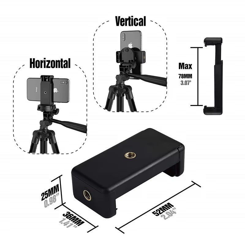 High Quality, 40-Inch, Universal Phone Tripod Lightweight Aluminum, Travel Stand for Photography Compatible with Apple iPhone