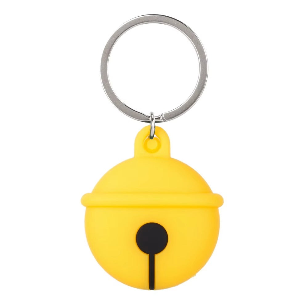 Cute Dog Cartoon Silicone AirTag Case – Soft Anti-Lost Protective Cover with Keychain Hook, Funny Tracker Shell for Kids, Teens & Adults