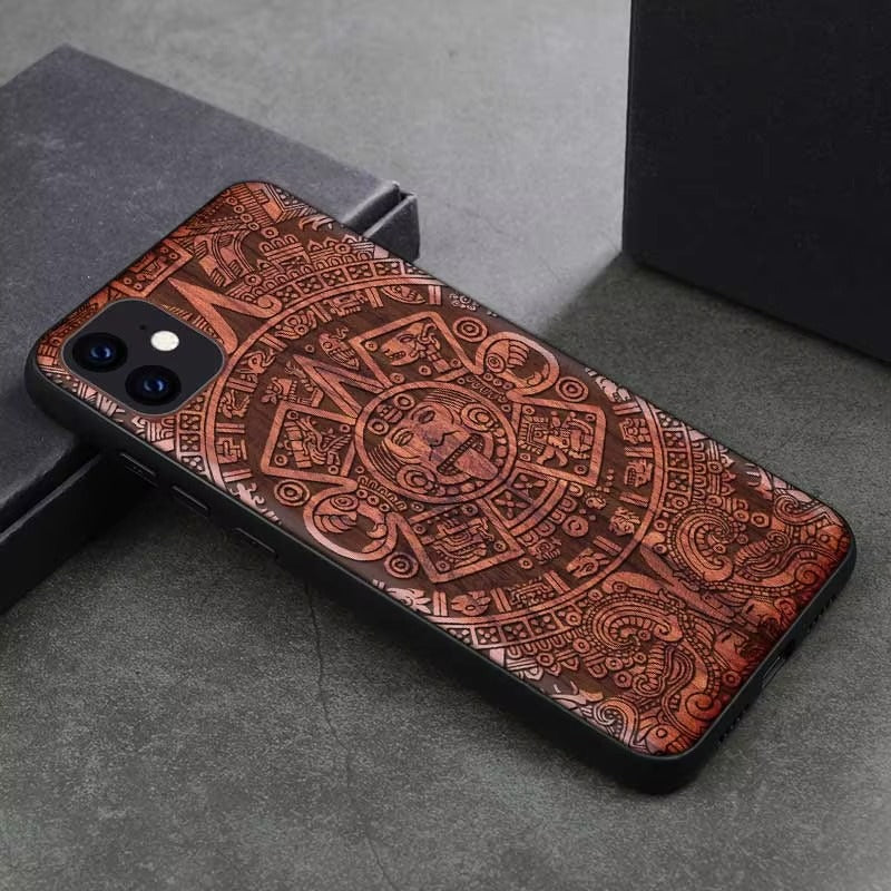 Premium Apple iPhone Case, MagSafe Compatible, Camera Lens Protection, Screen Protection, Ultra Thin, Real Wood Cover