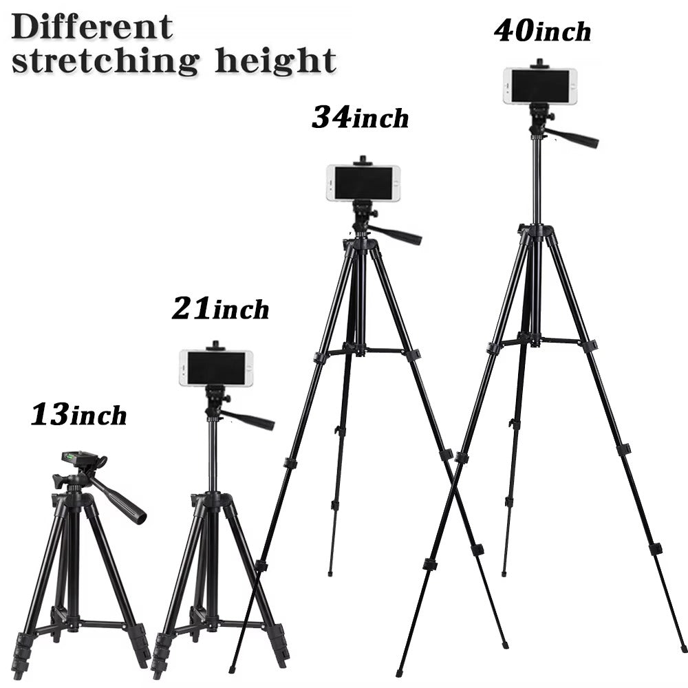 High Quality, 40-Inch, Universal Phone Tripod Lightweight Aluminum, Travel Stand for Photography Compatible with Apple iPhone