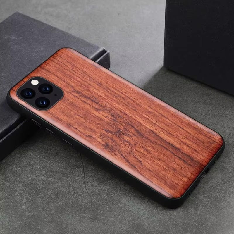 Robust Apple iPhone Case, MagSafe Compatible, Camera Lens and Screen Protection, Ultra Thin, Shockproof, Magnetic, Full All Around Protection, Real Wood TPU Cover