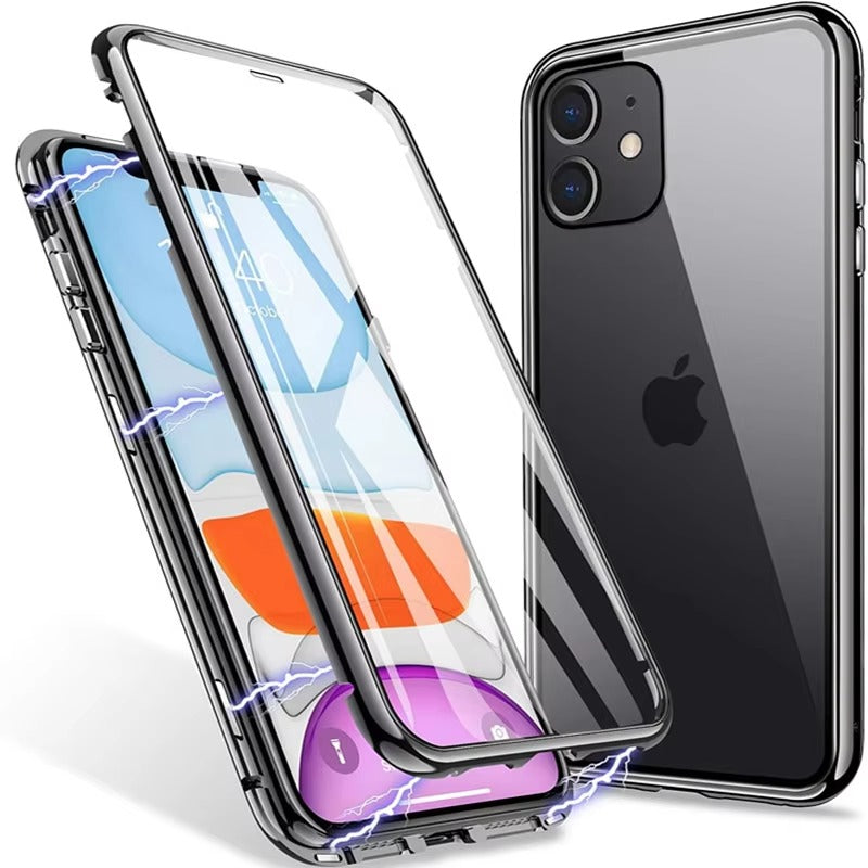 Premium Apple iPhone Case Compatible Camera Lens & Screen Protector Ultra Thin Shockproof Magnetic Full All Around Protection