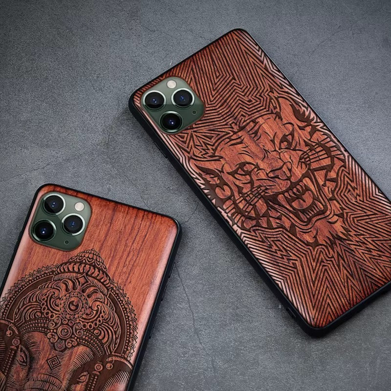 Premium Apple iPhone Case, MagSafe Compatible, Camera Lens Protection, Screen Protection, Ultra Thin, Real Wood Cover