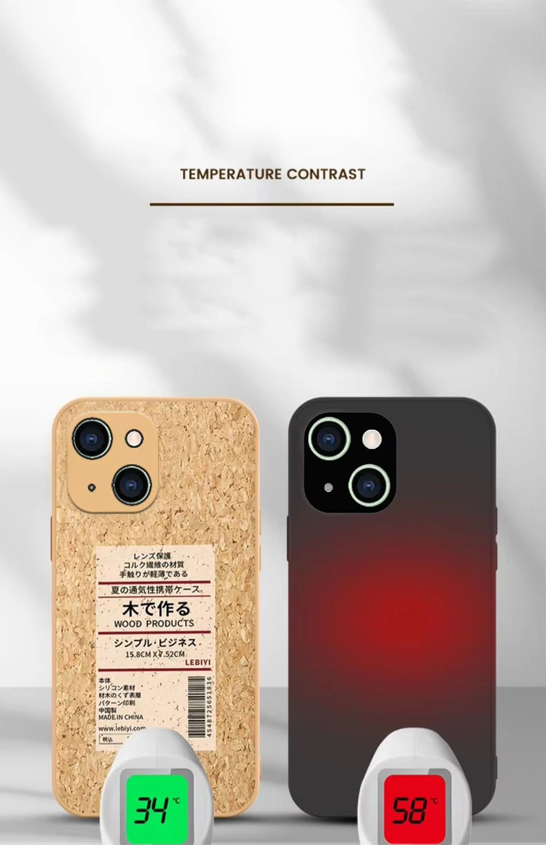 Luxury Apple iPhone Case, MagSafe Compatible, Camera Lens and Screen Protection, Ultra Thin, Shockproof, Magnetic, Full All Around Protection, Cork Wood Soft Cover