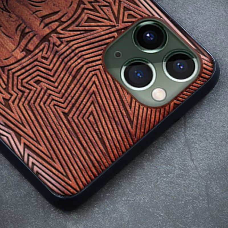 Premium Apple iPhone Case, MagSafe Compatible, Camera Lens Protection, Screen Protection, Ultra Thin, Real Wood Cover