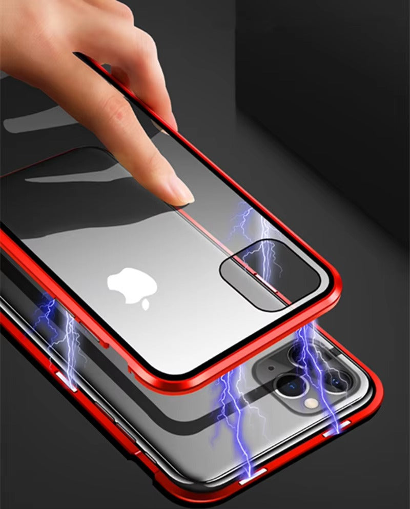 Premium Apple iPhone Case Compatible Camera Lens & Screen Protector Ultra Thin Shockproof Magnetic Full All Around Protection