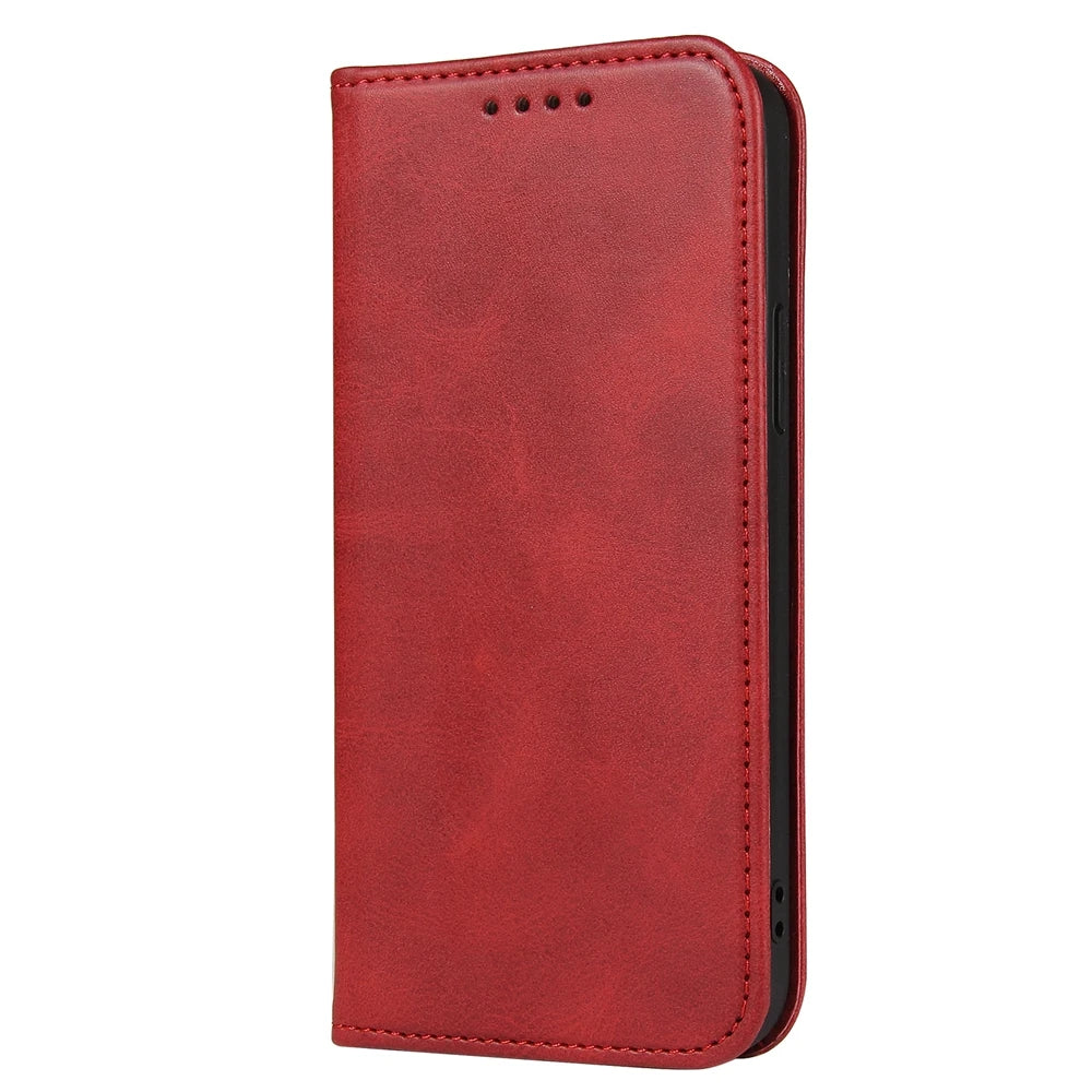 Luxury Magnetic Leather Flip iPhone Case – Premium Wallet Cover with Card Slots, and Magnetic Closure for iPhone Models
