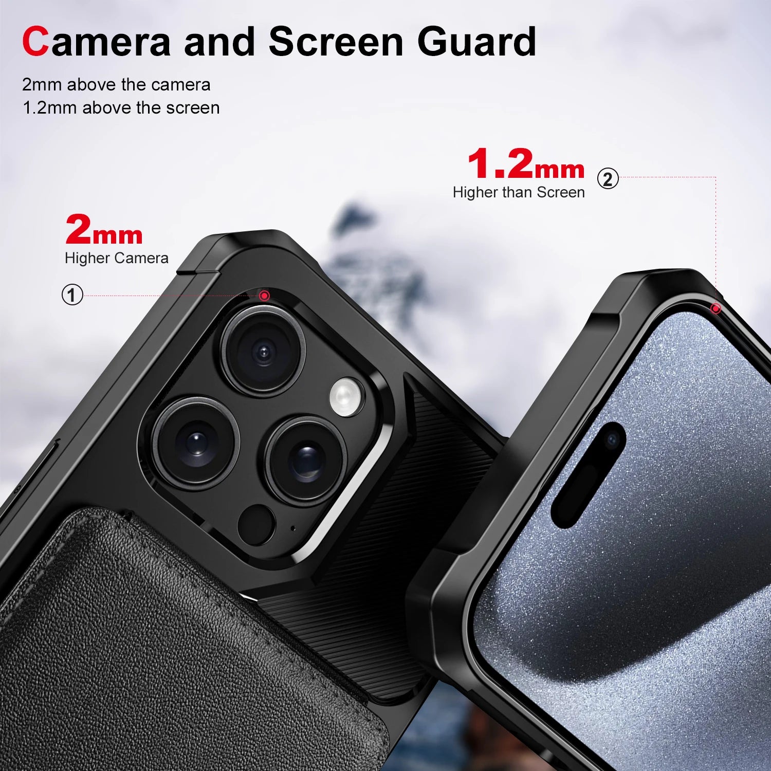 Premium Vertical Card Slot Wallet iPhone Case – Anti-Fall Stand Bracket, Stylish & Durable Protection | Case for iPhone