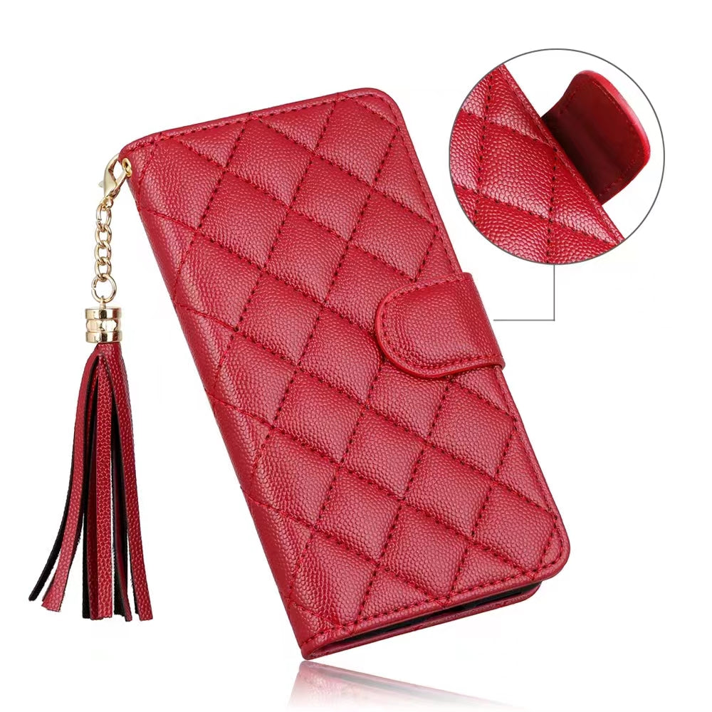 Luxury Wallet Flip Leather iPhone Case – Card Slot, Magnetic Closure, Shockproof Protection, and Premium Design for iPhone