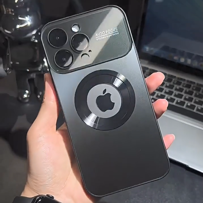 Luxury Magnetic iPhone Case - Matte Finish, MagSafe Compatible, Shockproof with Camera Lens Protection,