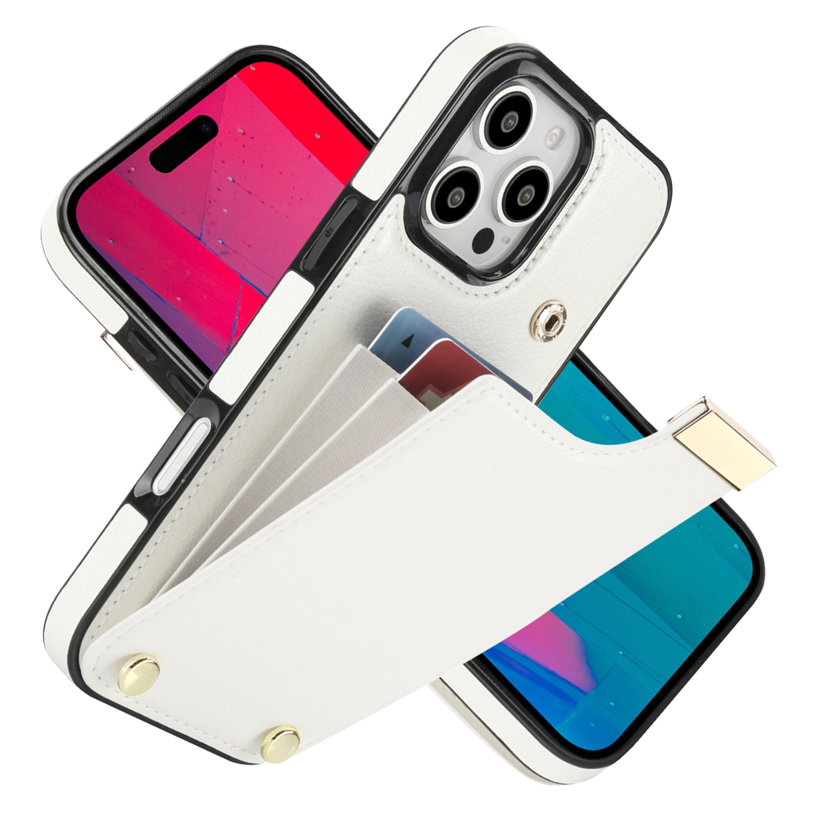 Shockproof Leather Wallet iPhone Case – Flip Cover with Card Holder, Secure Pocket, Durable Protection for iPhone Models