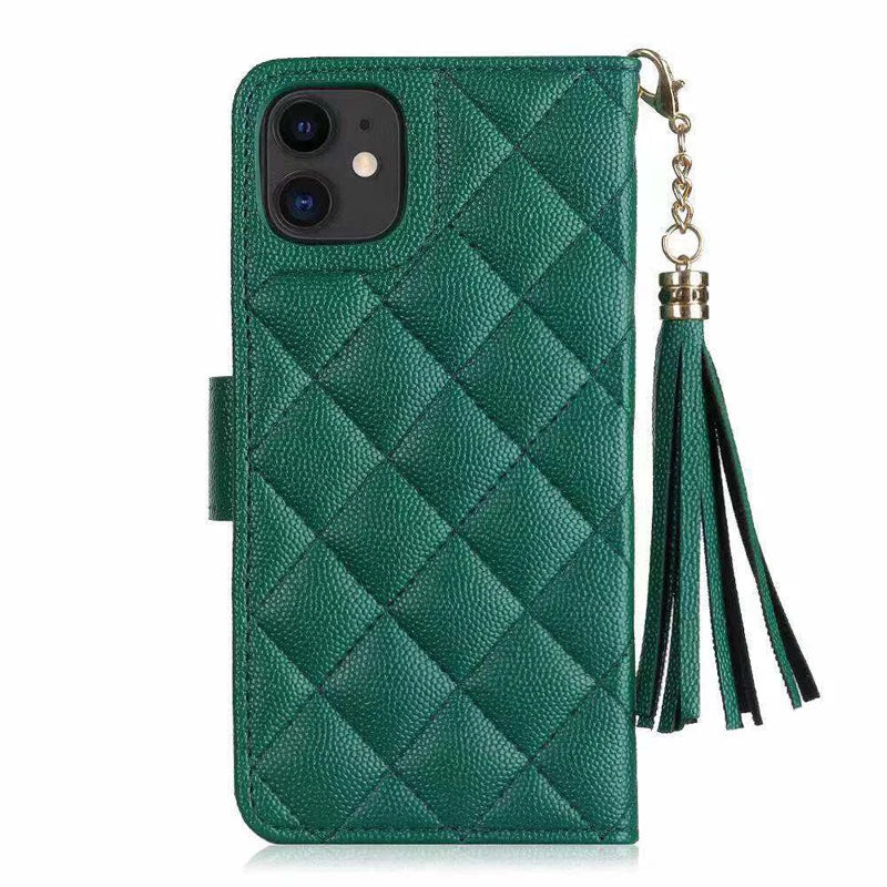 Luxury Wallet Flip Leather iPhone Case – Card Slot, Magnetic Closure, Shockproof Protection, and Premium Design for iPhone