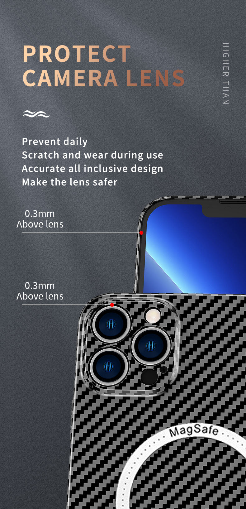 Carbon Fiber Magnetic Slim Protective Cover for iPhone Models, Durable and Stylish Design with MagSafe Compatibility