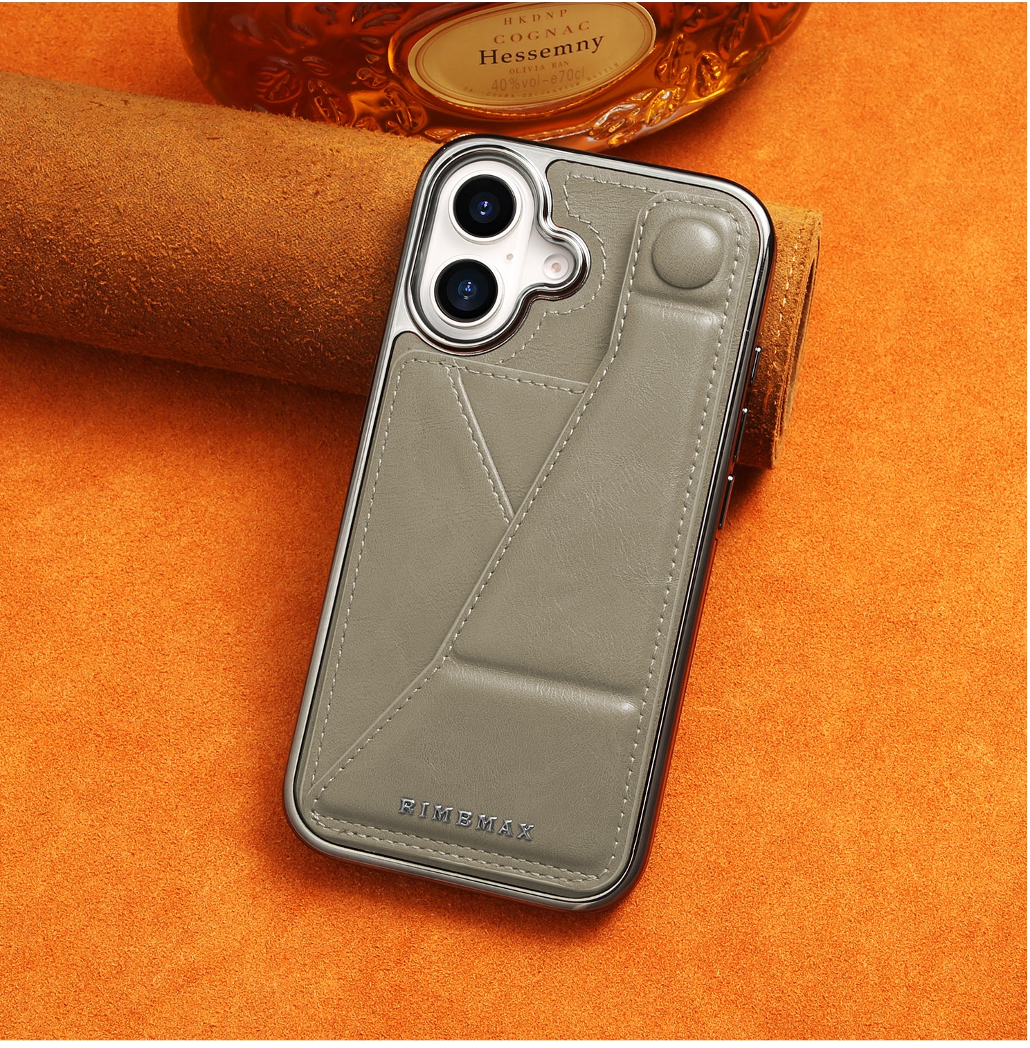 Luxury Electroplated Leather iPhone Case – Stand Card Holder, Premium Anti-Fall Protection, Stylish Design, and Durable Cover for Ultimate Convenience