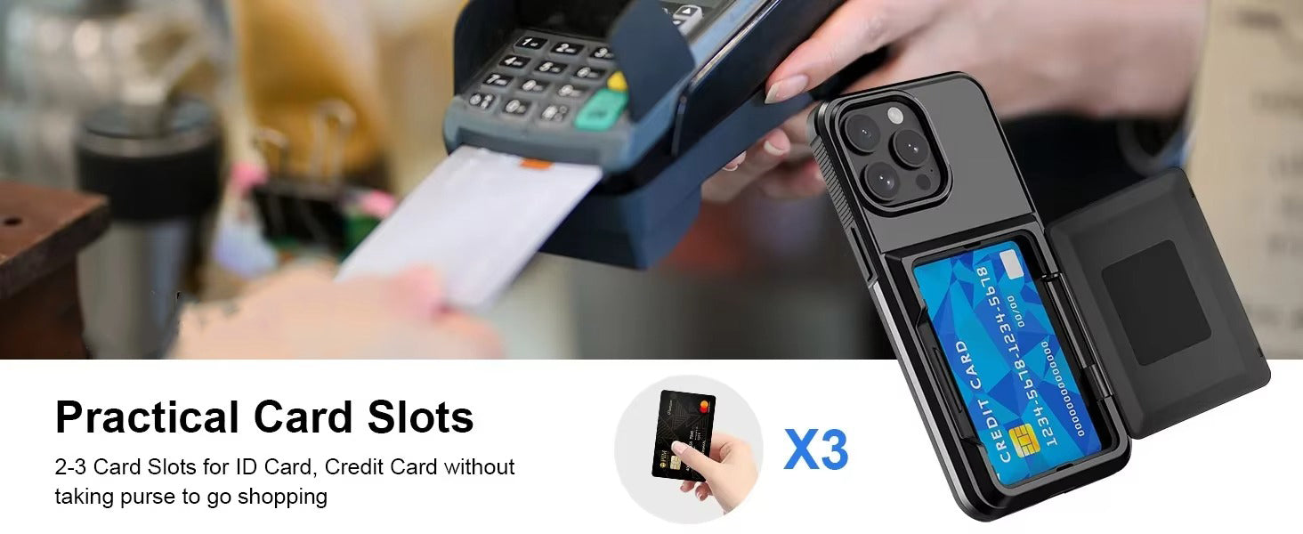 Robust Apple iPhone Case, MagSafe Compatible, Camera Lens and Screen Protection, Ultra Thin, Shockproof, Magnetic, Full All Around Protection, Wallet Card Holder Cover