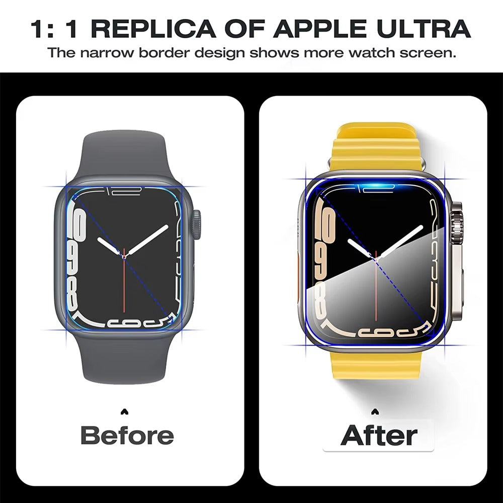 Premium Smartwatch Case with Tempered Glass – Full Cover Shockproof Screen Protector, Ultra-Thin Touch-Sensitive Bumper for 40mm 41mm 44mm 45mm