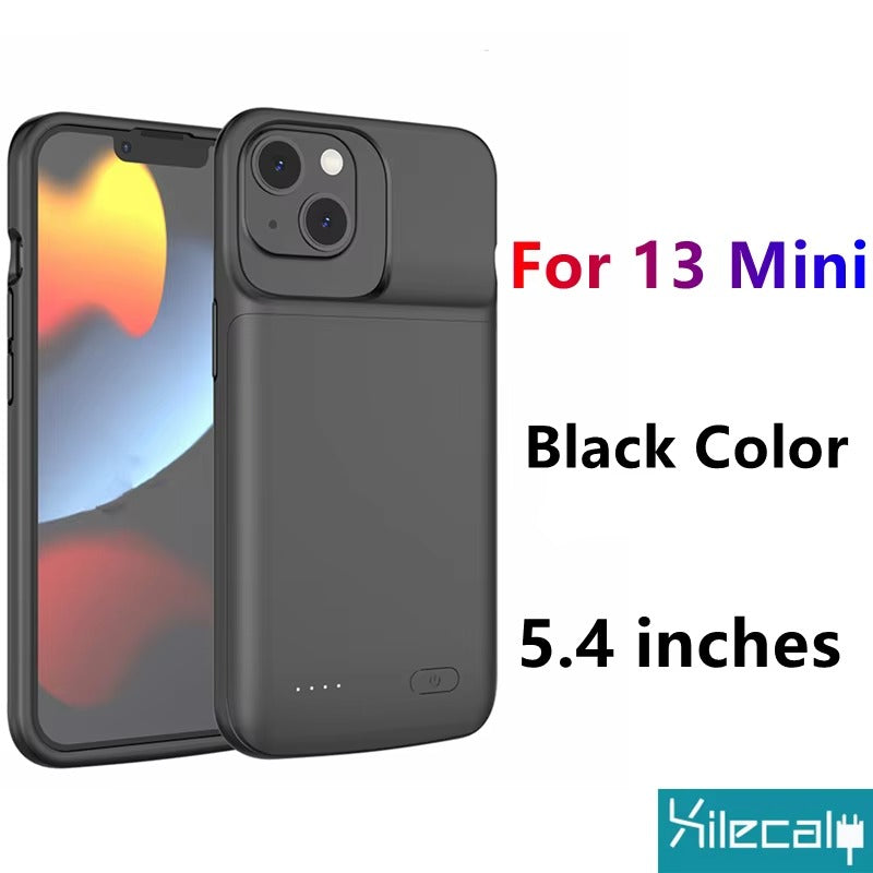 High Capacity Apple iPhone Case MagSafe Compatible, Camera Lens & Screen Protection, Ultra Thin Shockproof Magnetic Full All Around Protection Charging Cover with Built-In Battery