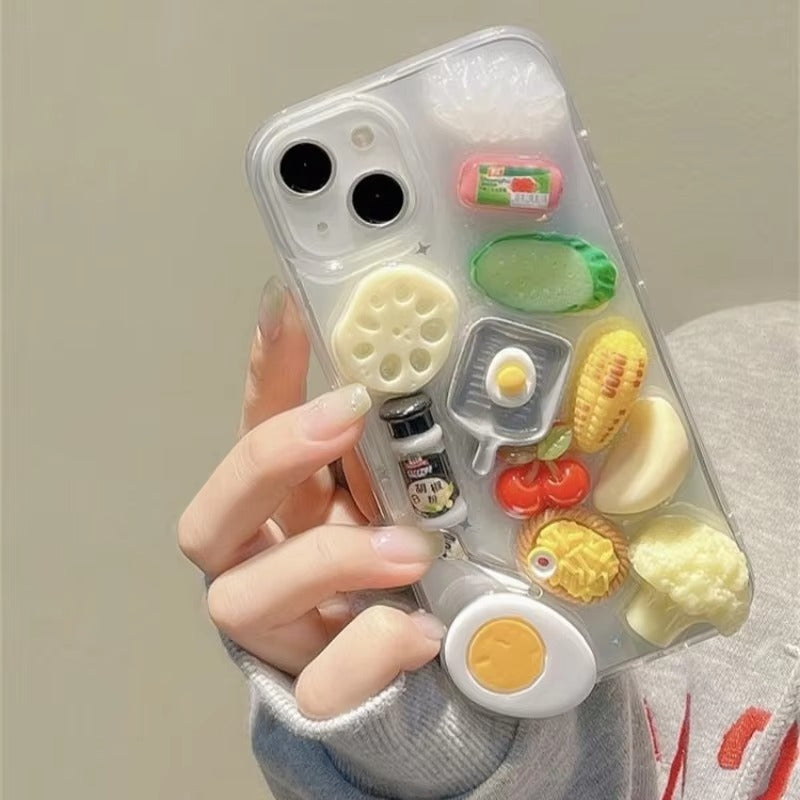 Premium Apple iPhone Case, MagSafe Compatible, Camera Lens and Screen Protection, Ultra Thin, Shockproof, Magnetic, Full All Around Protection, 3D Vegetable Clear Cover