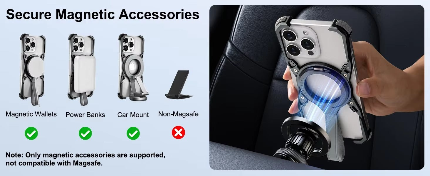Premium Apple iPhone Case Camera Lens & Screen Protection, Ultra Thin Shockproof Magnetic Full All Around Protection Cover