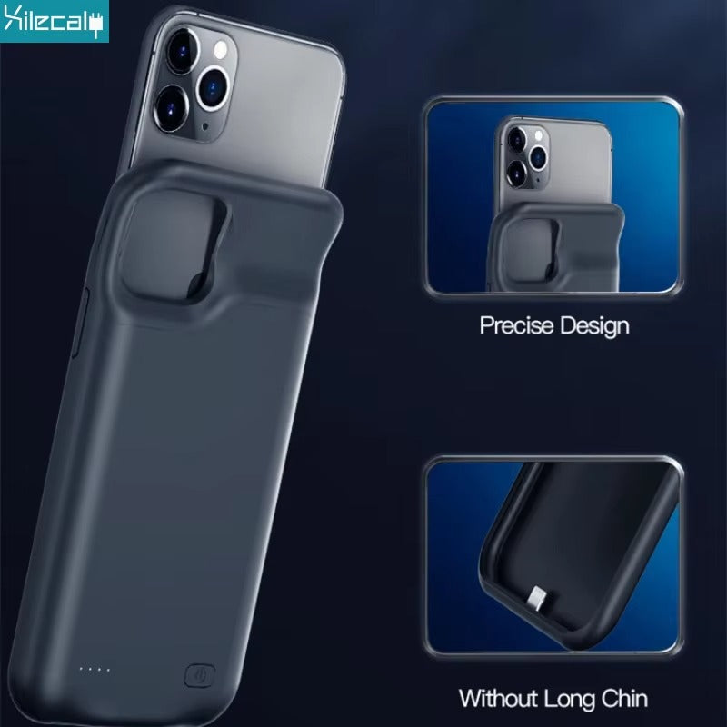 High Capacity Apple iPhone Case MagSafe Compatible, Camera Lens & Screen Protection, Ultra Thin Shockproof Magnetic Full All Around Protection Charging Cover with Built-In Battery