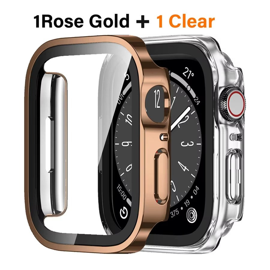 High Quality Tempered Glass Case for Apple Watch – Full Coverage Display Protector Film for 40mm to 45mm Smartwatches