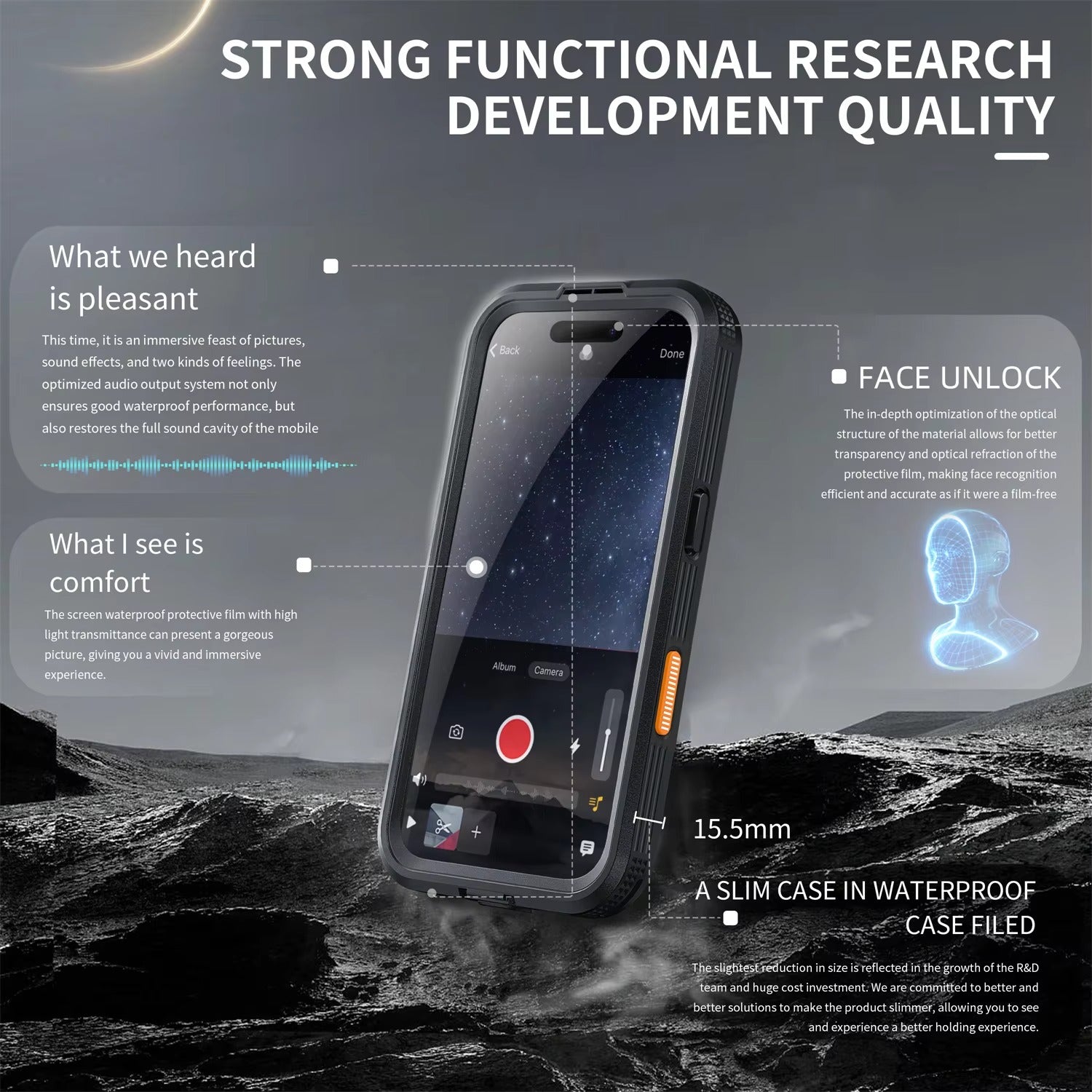 Premium Apple iPhone Case MagSafe Compatible, Camera Lens & Screen Protection, Ultra Thin Shockproof Magnetic Full All Around Protection Cover with IP68 Waterproof Charging Design