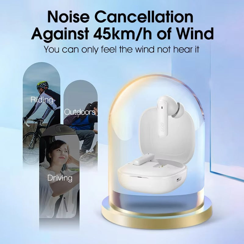 Premium, ANC Wireless Headphones – Bluetooth 5.2 Earphones with 6-Mic ENC, HD Call, Transparency Mode for Apple iPhone