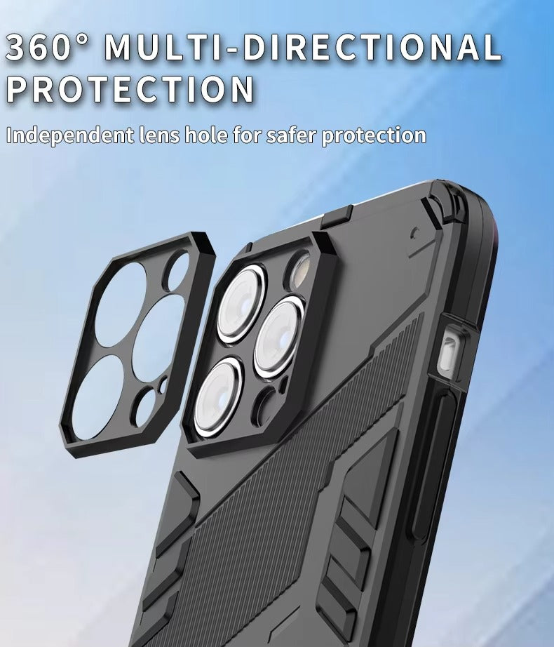 Robust Apple iPhone Case, MagSafe Compatible, Camera Lens and Screen Protection, Ultra Thin, Shockproof, Magnetic, Full All Around Protection, Armor Kickstand Cover