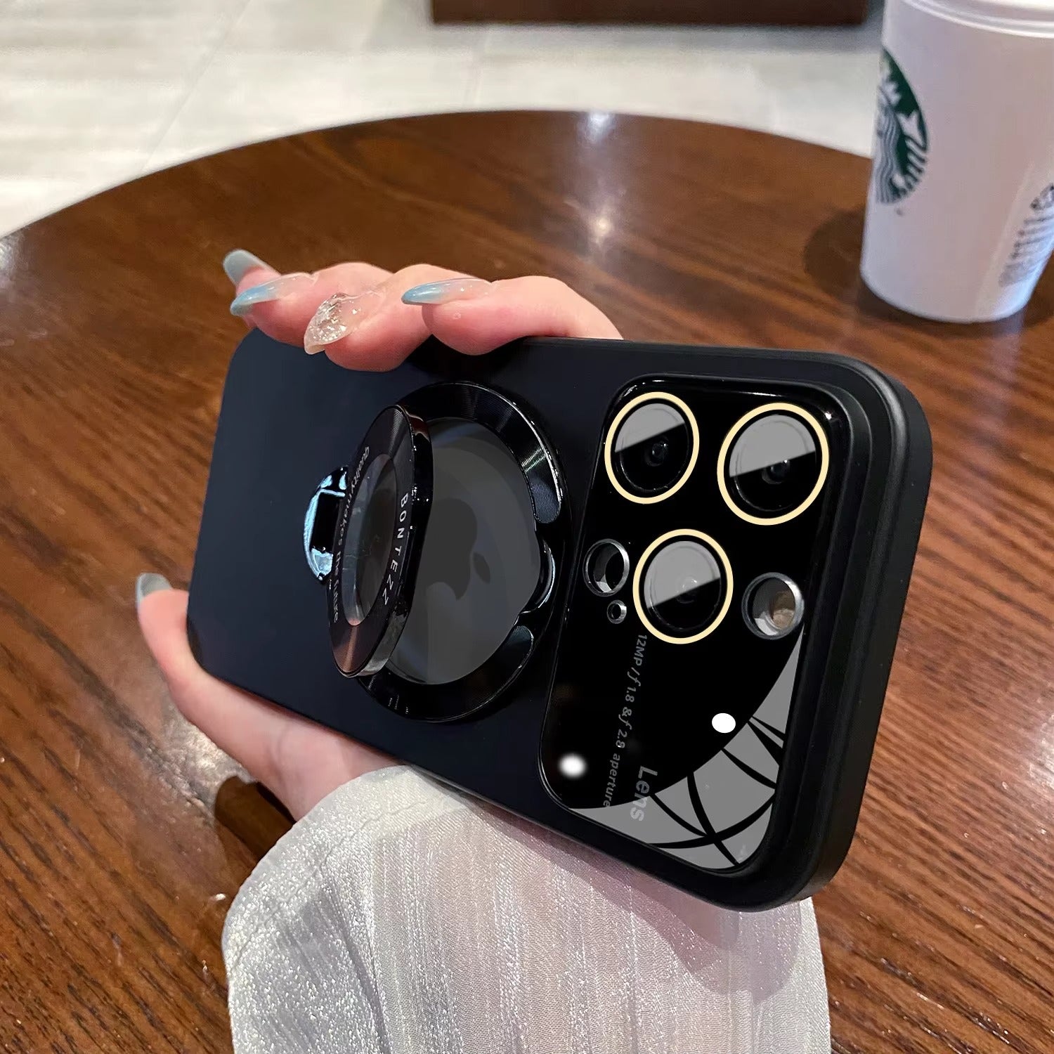 Premium Apple iPhone Case, MagSafe Compatible, Camera Lens and Screen Protection, Ultra Thin, Shockproof, Magnetic, Full All Around Protection, Magnetic Bracket Cover