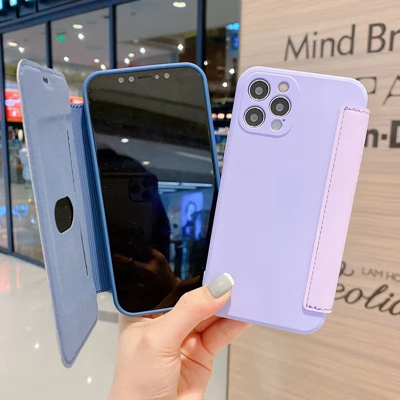 Luxury Apple iPhone Case, MagSafe Compatible, Camera Lens and Screen Protection, Ultra Thin, Shockproof, Magnetic, Full All Around Protection, Flip Silicone Card Cover