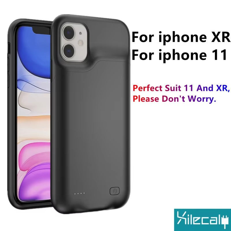 High Capacity Apple iPhone Case MagSafe Compatible, Camera Lens & Screen Protection, Ultra Thin Shockproof Magnetic Full All Around Protection Charging Cover with Built-In Battery
