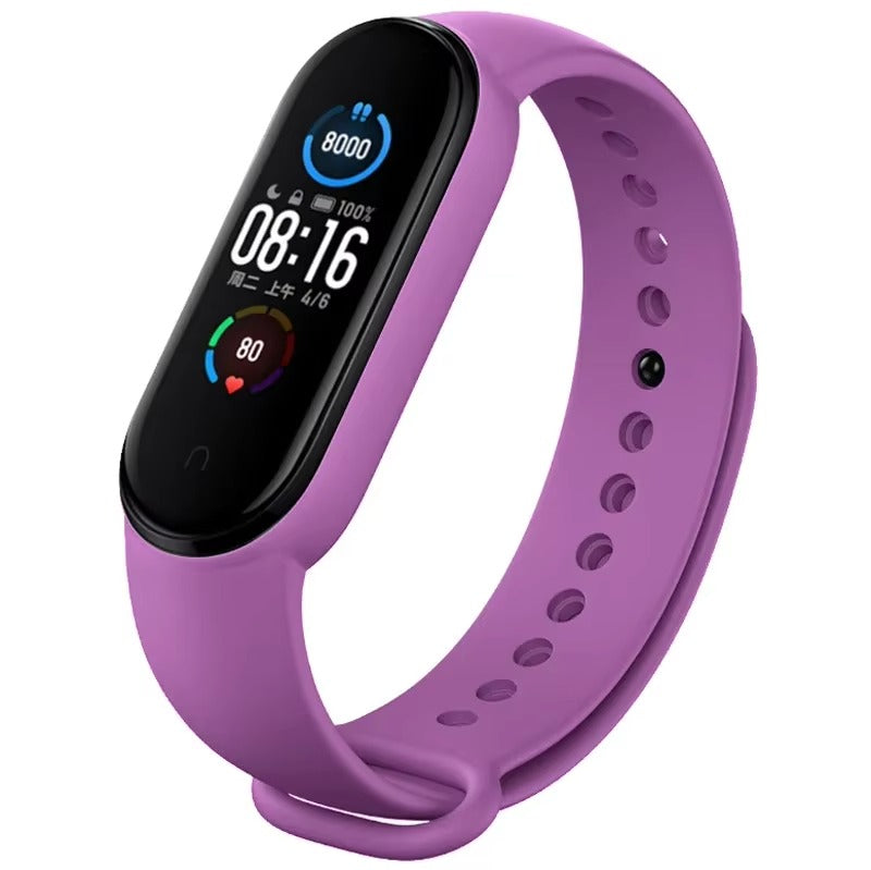 Comfort Fit Silicone Strap – Replacement Wristband for Smart Fitness Tracker 7 6 5 4 3, Adjustable Smartwatch Band, Skin-Friendly, Durable Accessory