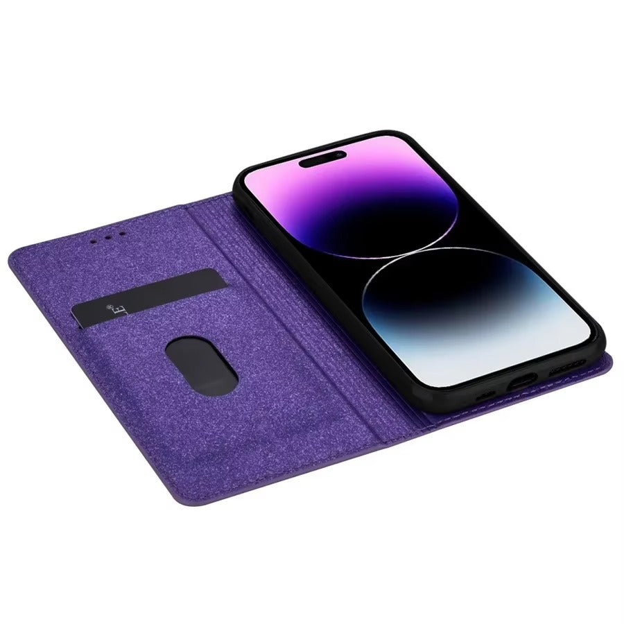 Luxury Apple iPhone Case, MagSafe Compatible, Camera Lens and Screen Protection, Ultra Thin, Shockproof, Magnetic, Full All Around Protection, Bling Wallet Leather Cover